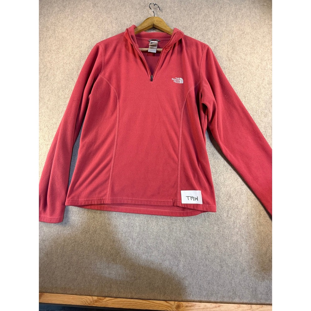 The North Face Womens TKA‎ 100 Quarter Zip Fleece Pullover Red Large T1914